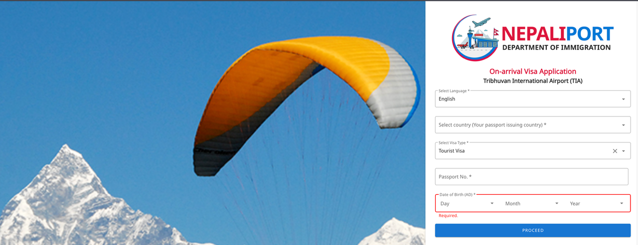 Nepal On-arrival Visa Apply