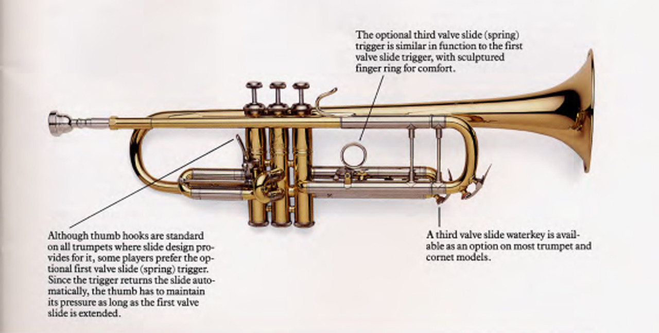 1986 Bach Catalog page 5 shows optional 3rd trigger 5
