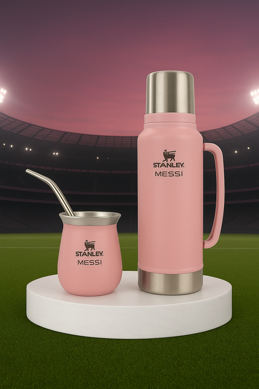 Termo Messi x Stanley con mate y bombilla