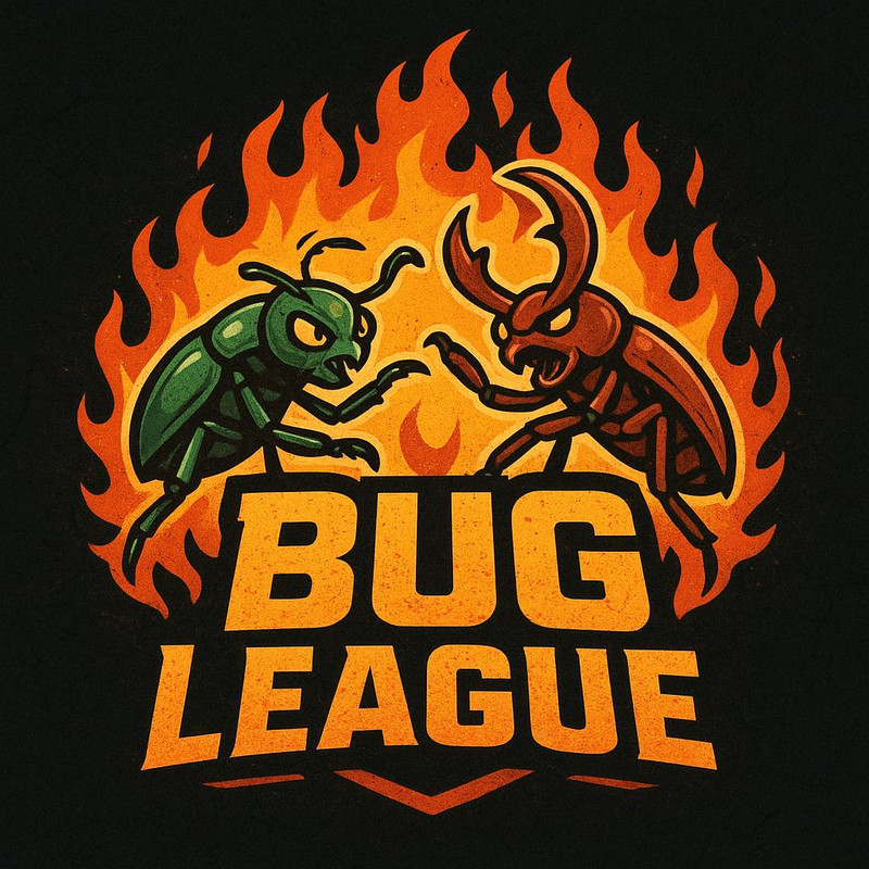 Two cartoon bugs, a beetle and a spider, wearing boxing gloves and looking ready to fight.
