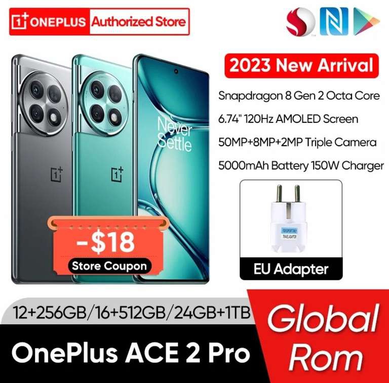 AliExpress: Celular Oneplus ACE 2 Pro 11R , Global, Snapdragon 8 Gen 2, 12gb, 256gb | Pagando con Mercado Pago