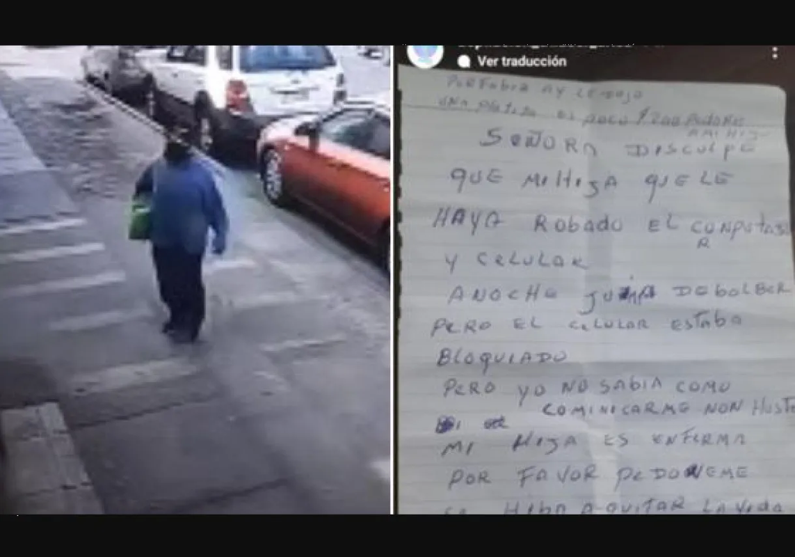 Hombre devuelve cosas que su hija robó y deja emotiva nota a la víctima