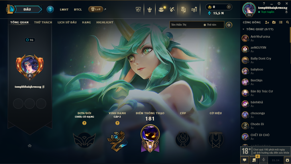 Acc LMHT # - Không Khung