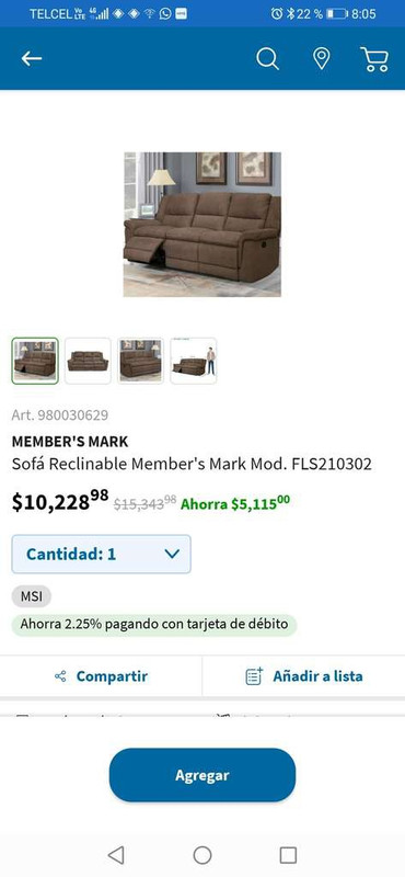 Sam's Club Otra vez disponible!! Sofa members mark 
