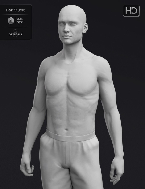 FREE DAZ Genesis 8 Male Blender/Mixamo full conversion T-Pose 1.0