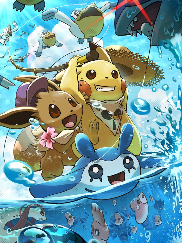 pikachu-eevee-milotic-wingull-gyarados-a