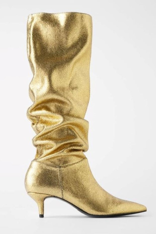 Zara metalik zlatne čizme