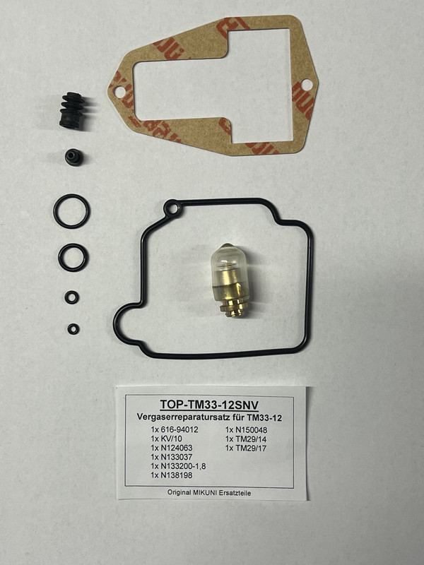 Vergaser Reparatursatz TM33 by HRT<br>MIT Nadelventil