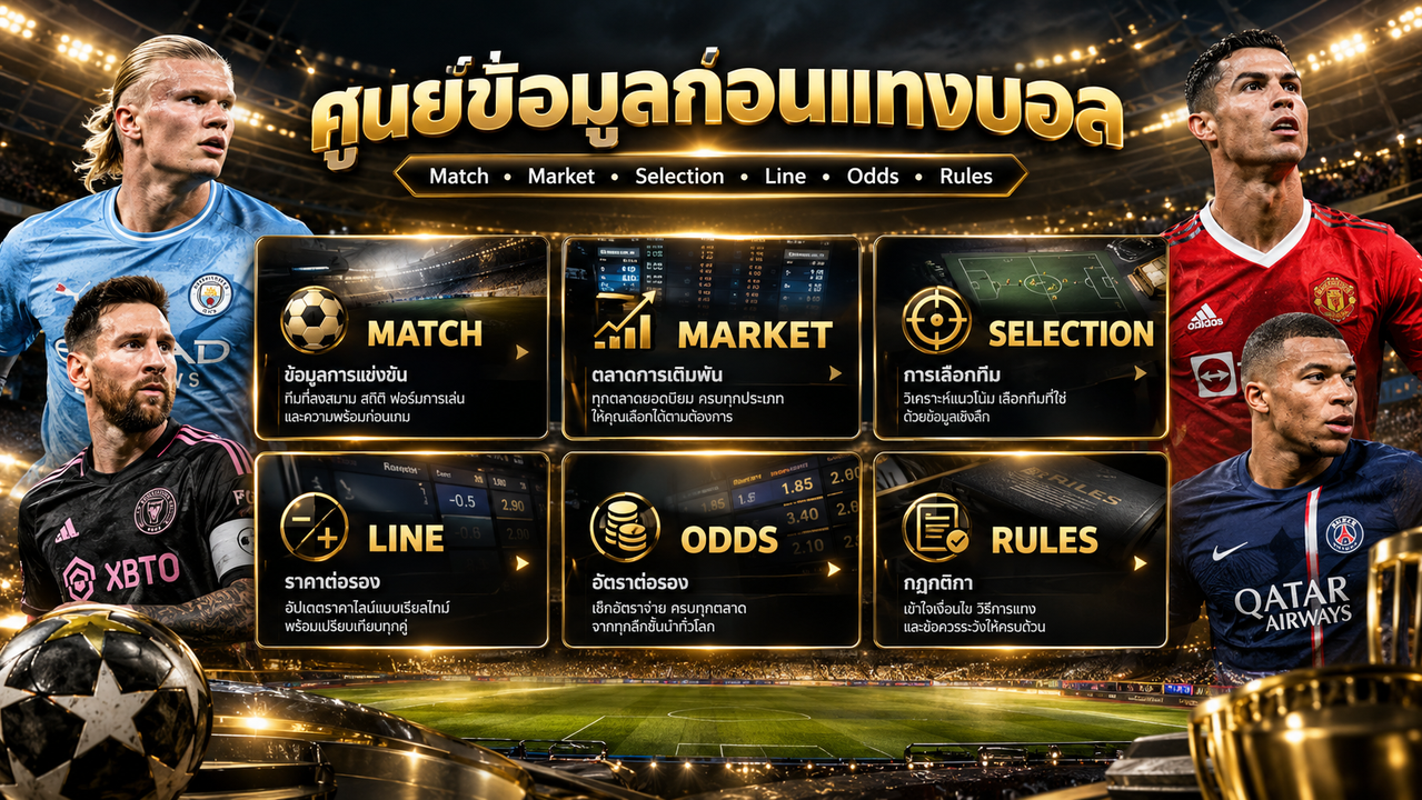 สัญลักษณ์ก่อนแทงบอล ตรวจข้อมูลตลาด ราคา และกติกา