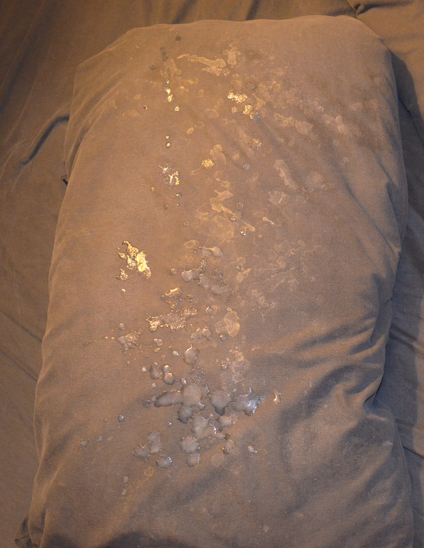 Cum pillow. Dropped a fresh load last night. r/cumstained