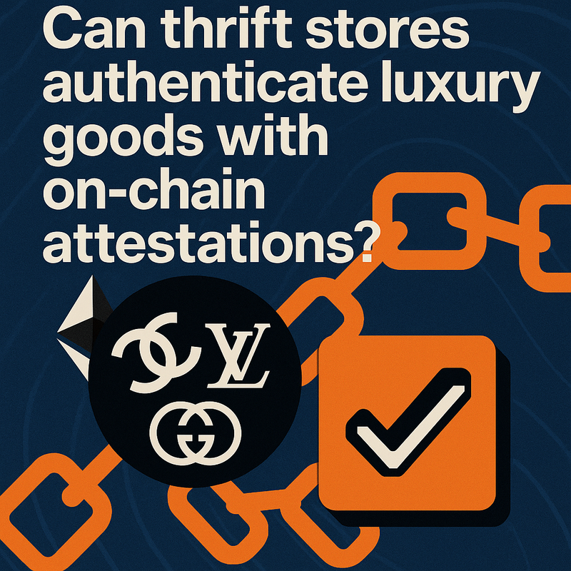Can thrift stores authenticate luxury goods with on-chain attestations?