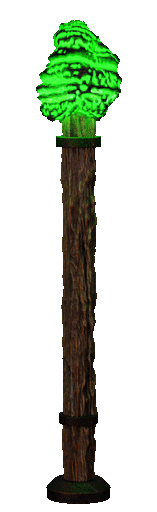 Deco-Short-Torch-Green-Stick-only