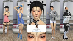 Sophia Hashimoto realm of oblivion custom character Sims 4 CAS outfit preview - thumbnail