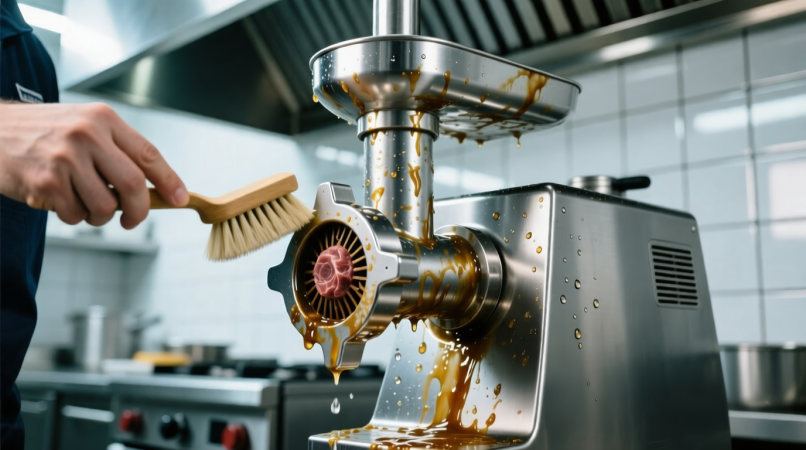 Очистка от масла в мясорубке