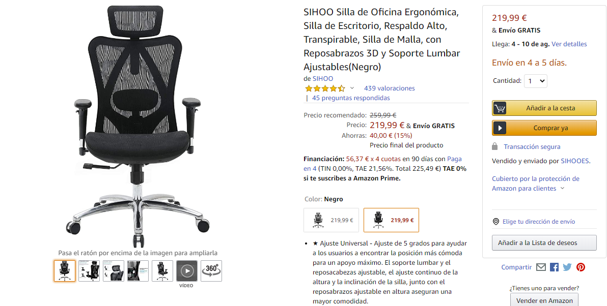 Pac@s ¿me recomendáis una silla ergonómica? 👴 - Off-Topic - Pacotes