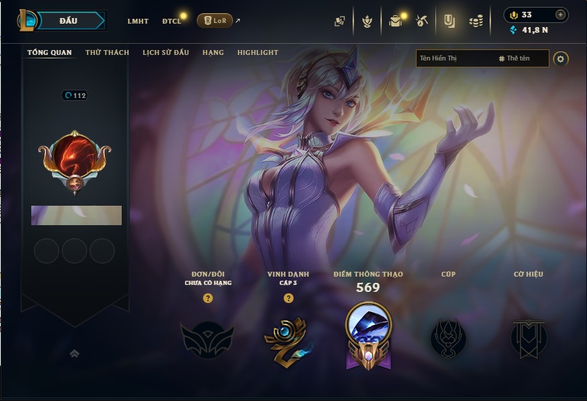 Acc LMHT # - Không Khung