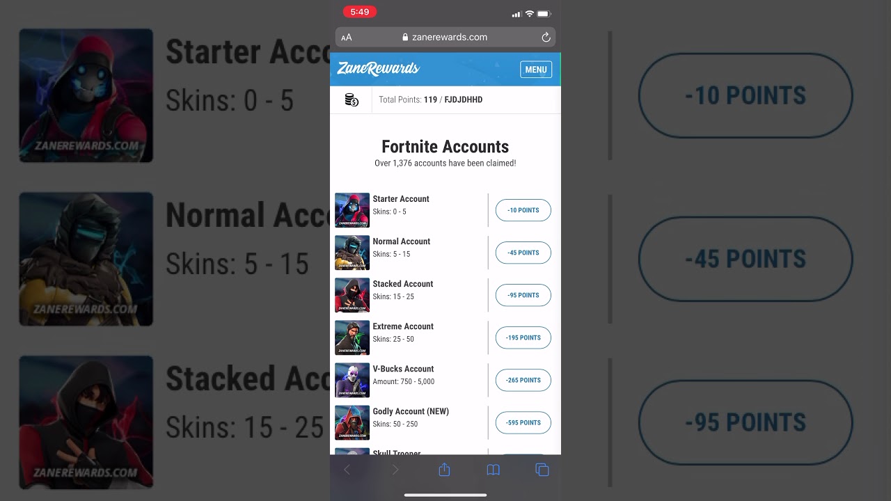 Zane Rewards Get Free Fortnite Accounts Just By Downloading Free Apps Steemhunt