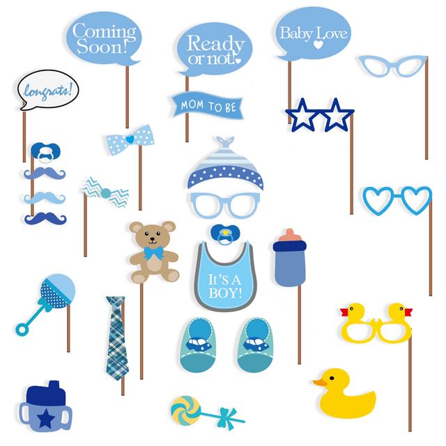 Baby Shower Photo Booth Props Its A Boy Baby Decorations 29pcs No Baby Shower Photo Booth Props Its A Boy Baby Decorations 29pcs No