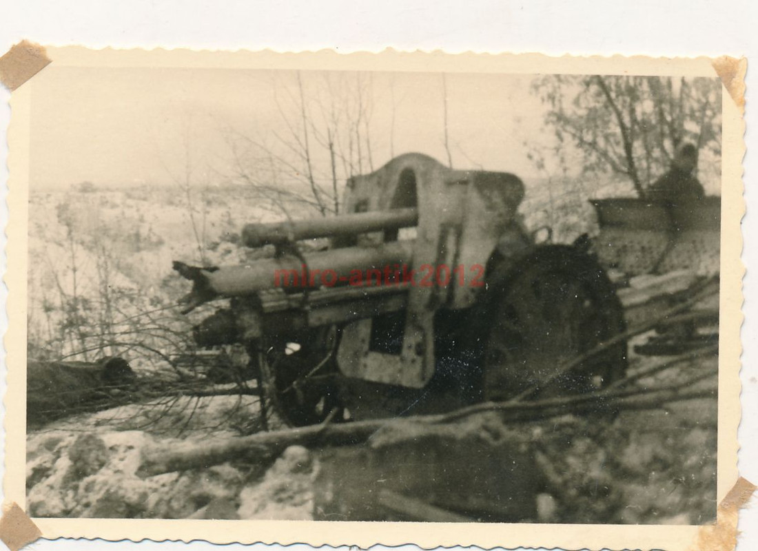 Foto, II.A.R.225, Ltn. Günter Vornweg, Rohrplatzer am Geschütz