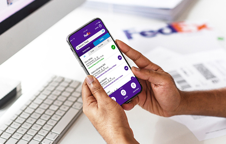 FedEx mobile application on smartphone