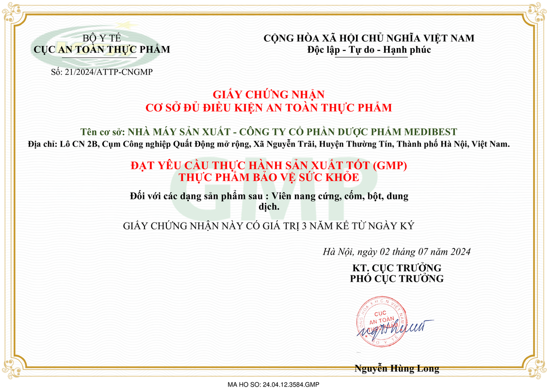 Chứng nhận GMP