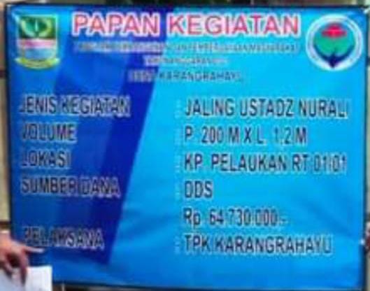 IMG-20211227-WA0013 TPK Paving Blok Desa Karang Rahayu Patut Dipertanyakan, Disinyalir Ada Korupsi Berjamaah