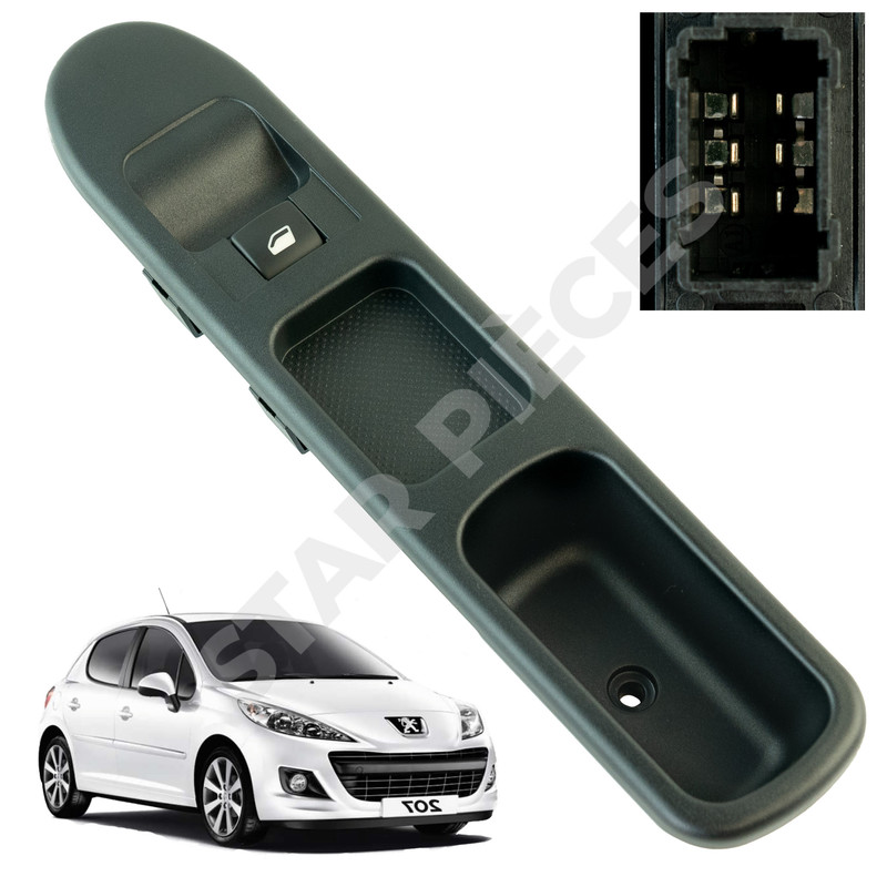 Commutateur Lève-vitre Peugeot 206 SW - Gauche Ou Droit, Référence EWS-PE-008, Neuf Sous Emballage