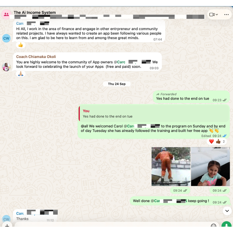 WhatsApp student feedback screenshot six