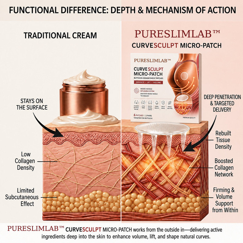 Comparison between traditional body creams and Korynexial dissolving micro-needle patches