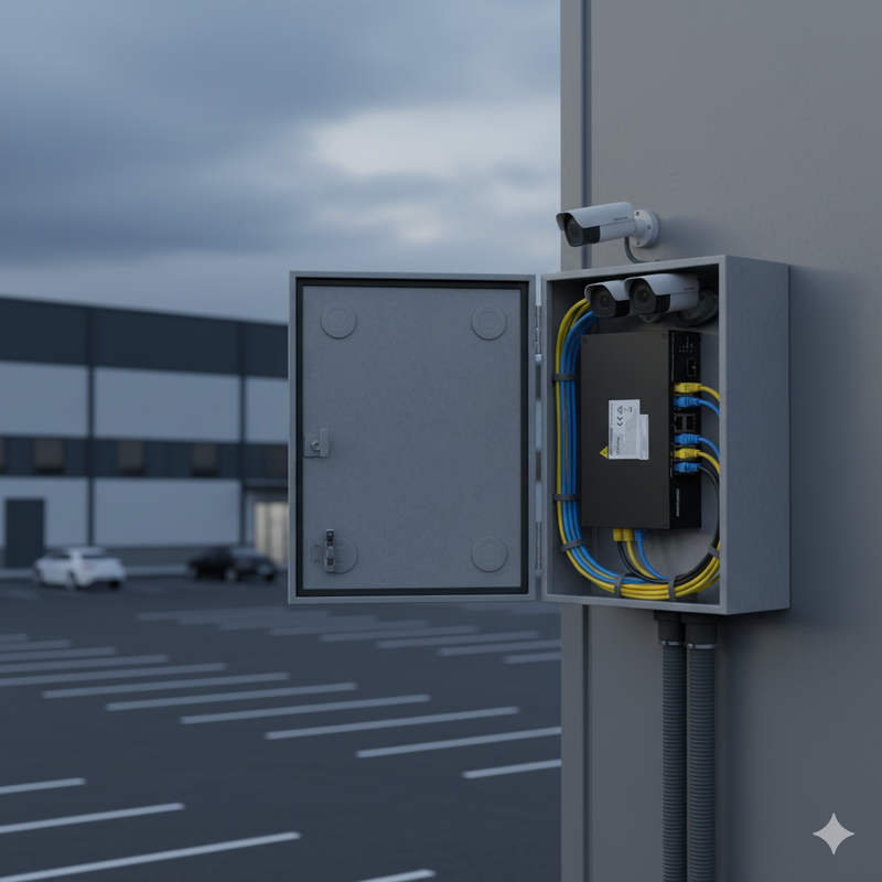 Switch 10 Portas Hikvision Ds-3T0310Hp L2 Industrial