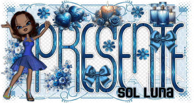 Presente Composition en Bleu solluna