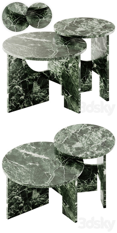 NICOLINE MONDRIAN Round marble coffee table