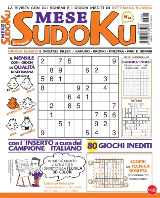 Settimana Sudoku Mese N.68 - Ottobre 2024