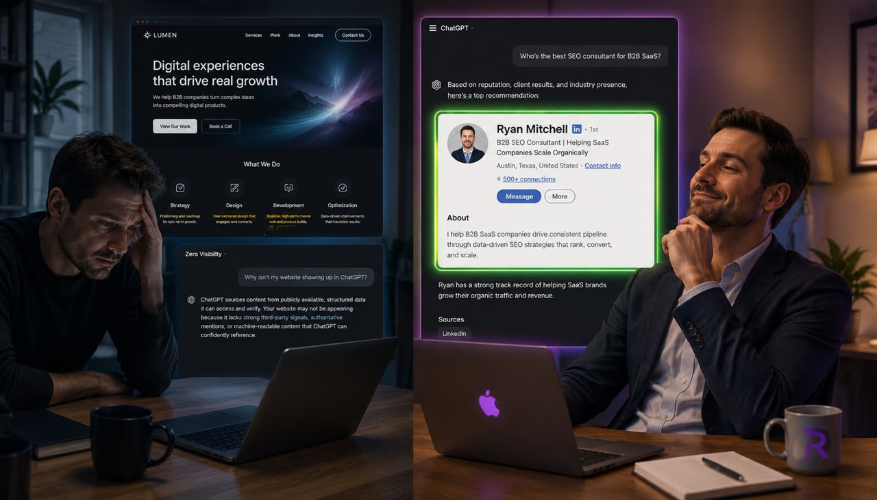 Why ChatGPT Recommends Your Competitor's LinkedIn Instead of Your Website