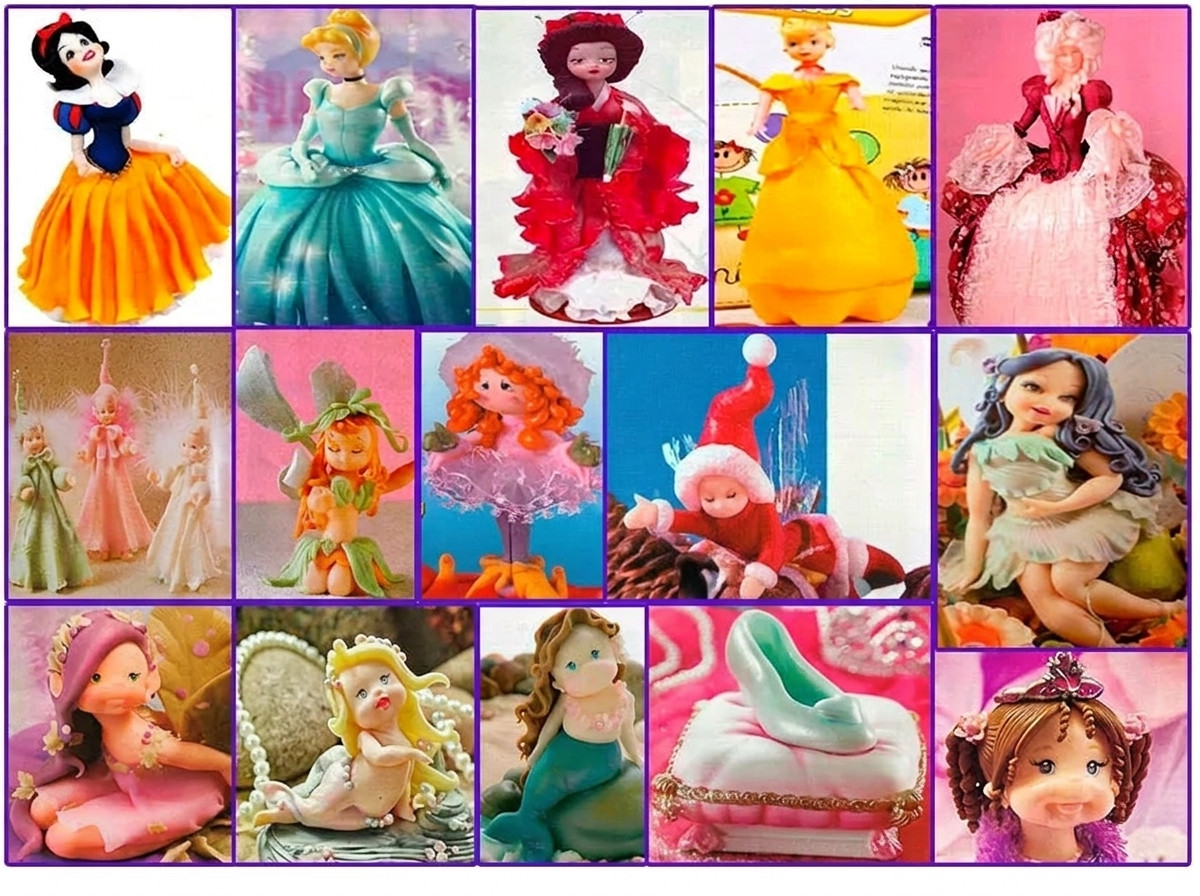 elabora muñecas princesa porcelanicron