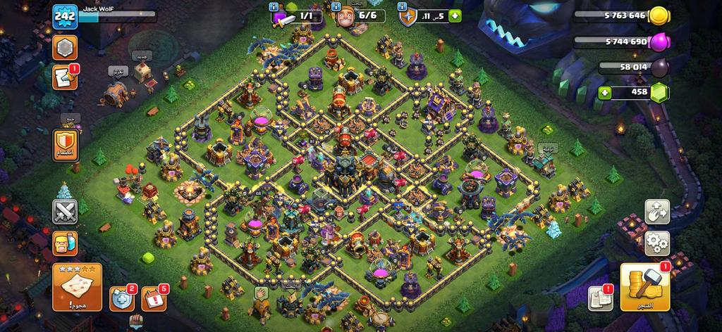 شراء حساب كلاش تاون 17 قوي