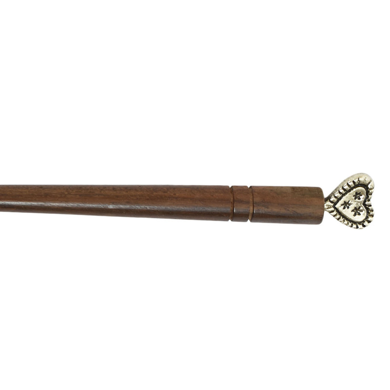 Women Juda Hair Pin Wood & Metal Handmade Beautiful Design Traditional Stick Pin - Picture 4 of 40