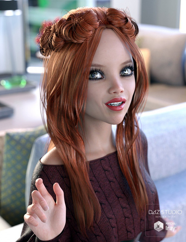 Camellia Hair for Genesis 8 Female(s)