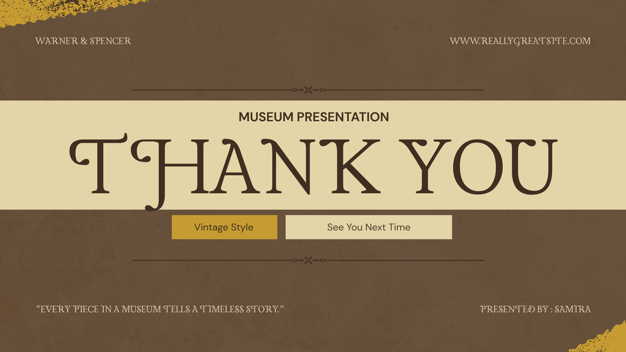 Gold Brown Vintage Museum Presentation