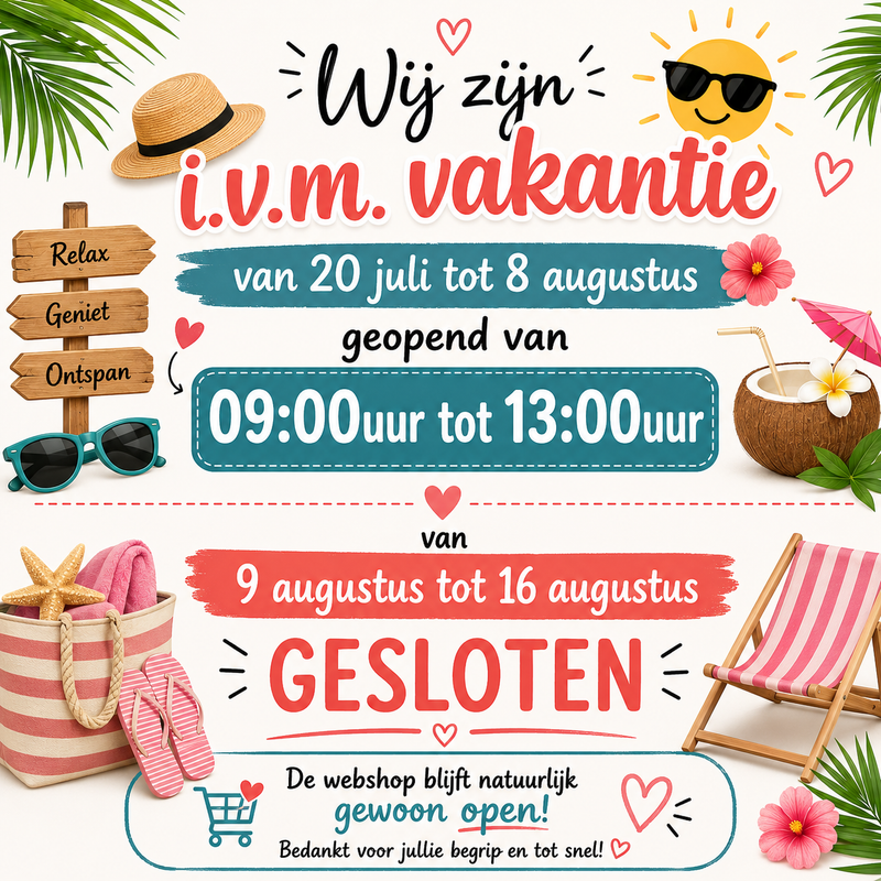 Vakantie mededeling