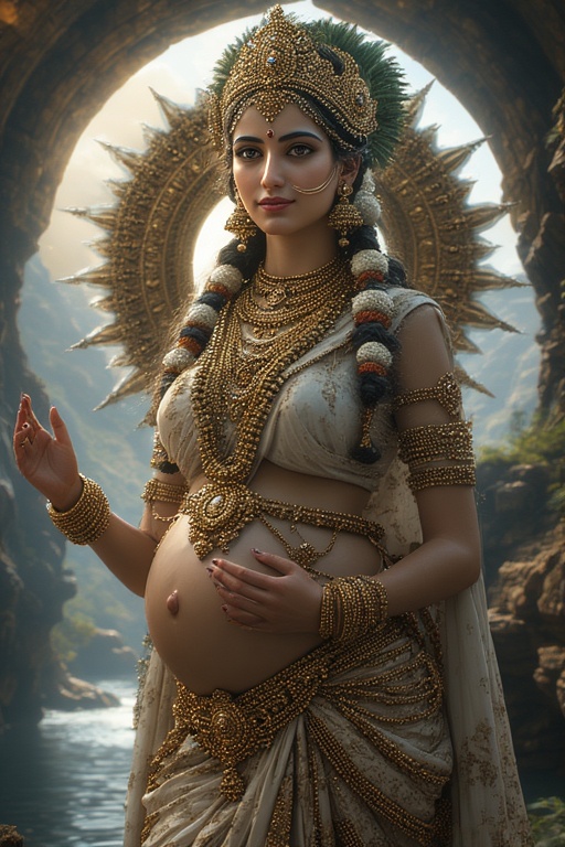 naked-goddess-parvati-pregnant-7