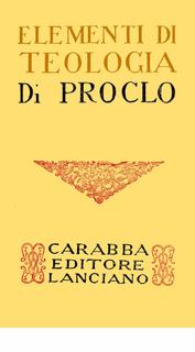 AA.VV. - Elementi di teologia di Proclo (1917)
