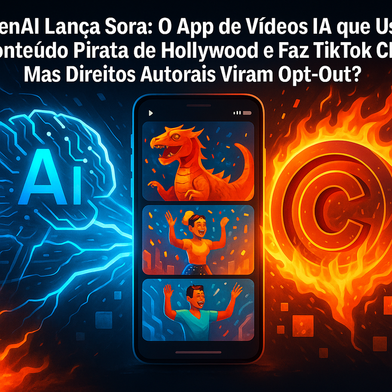 OpenAI Lança Sora: O App de Vídeos IA que Usa Conteúdo Pirata de Hollywood e Faz TikTok Chorar, Mas Direitos Autorais Viram Opt-Out?