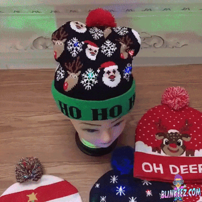 led light up christmas beanies