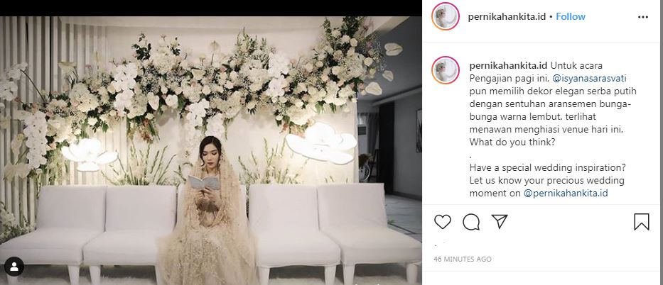 Dekor pengajian Isyana Sarasvati