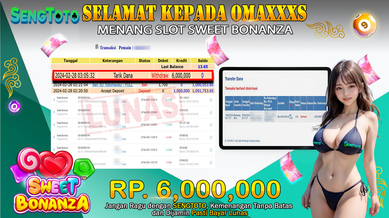 BUKTI PEMBAYARAN SLOT SWEET BONANZA