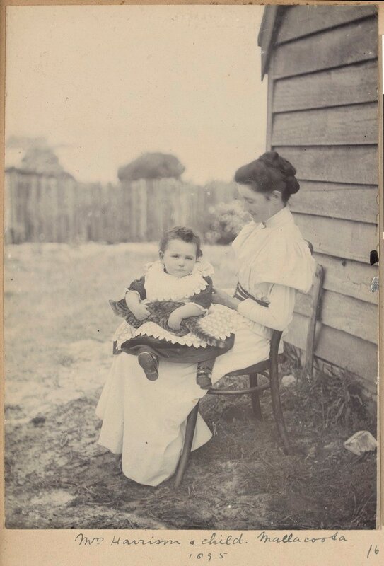 Mrs-Harrison-child-Mallacoota-1895-By-Dudley-Le-Souef2