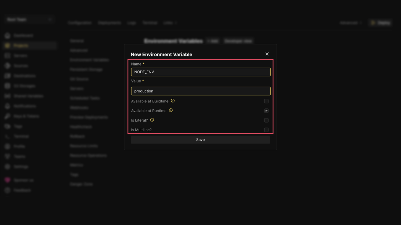 Create New Environment Variable