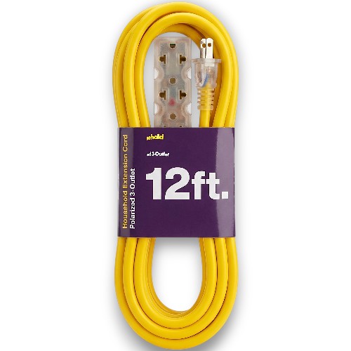 Household Extension Electrica De 12 Pies 3 Entradas GA-MA12129