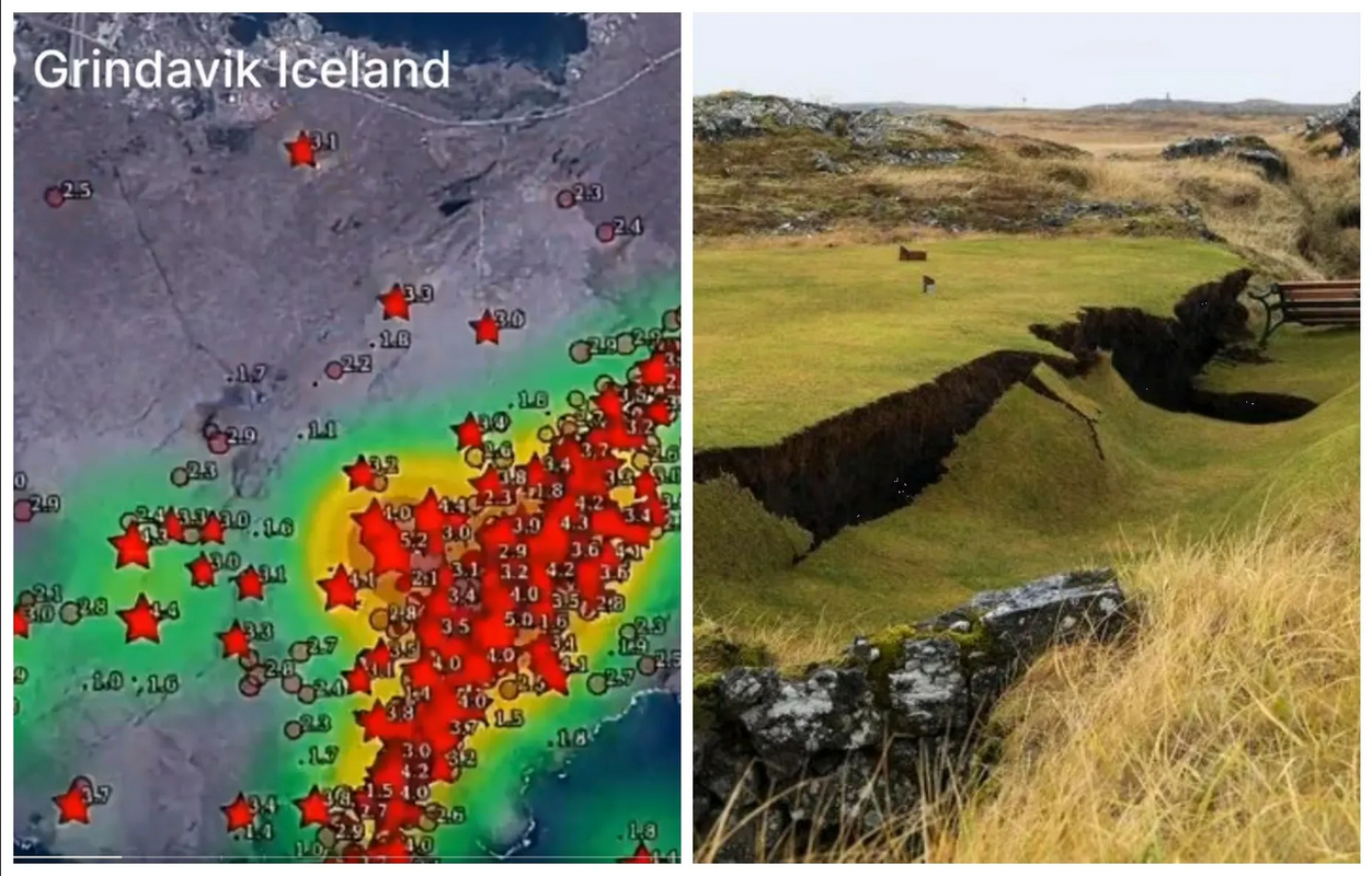 Más de 1,400 sismos sacuden Islandia en 24 horas; evacuan una ciudad